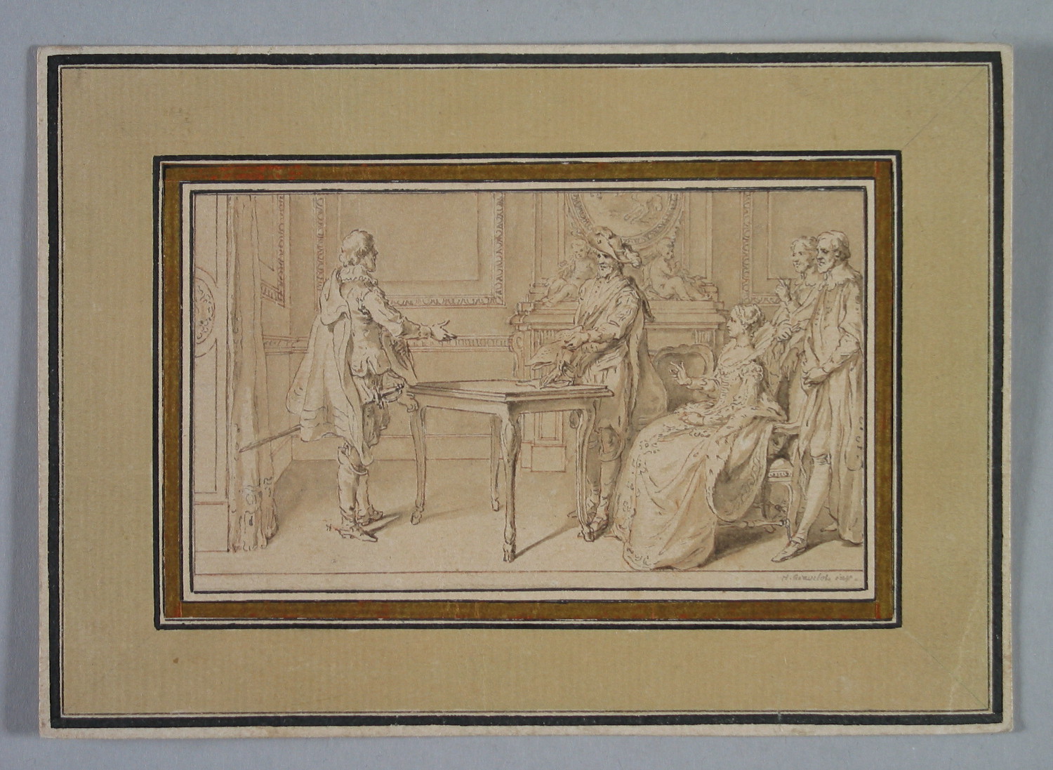 Henri IV montre à Mgr de Sully des lettres  du Poitou et contenant les détails d'une conspiration